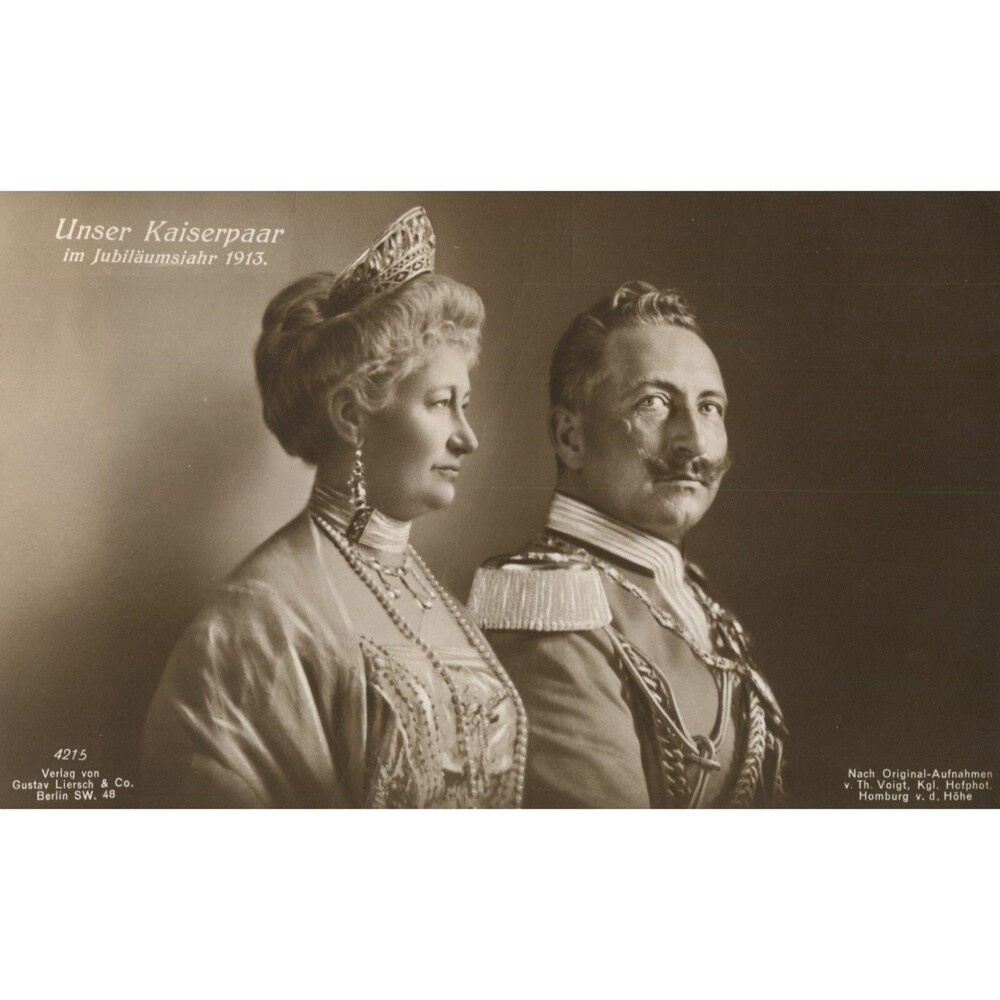 Vtg  RPPC  Kaiser Wilhelm II, German Emperor & Empress Augusta Victoria c1913